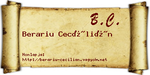 Berariu Cecílián névjegykártya